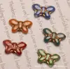 Mariposa checa pintada en oro Cuentas sueltas Collar simétrico de animales vintage Cadena para teléfono Materiales para joyería Accesorios de cuentas nacionales