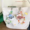 Gafas Cachorro Correa de Mano Hebilla Buenas Noches Perro Cadena de Cuentas para Teléfono Cadena de Teléfono Correa para Teléfono Cordón Colgante Creativo Mochila