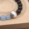 Prata Esterlina S925 Acessórios Escovados Pulseira de Corda Artesanal DIY Contas Espaçadoras para Joias Pulseira de Contas Redondas