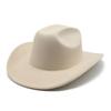 Nuevo Sombrero de Copa de Mezclilla Estilo Punk Europeo y Americano Sombrero Grande Along Sombrero de Montar de Una Palabra para Hombres y Mujeres Sombrero de Ala Enrollable de Mezclilla Occidental