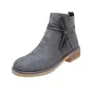 Botas Nuevas para Mujer Tacón Grueso Botines Tacón Bajo Casual Universitario Zapatos de Mujer JGB2022N009005