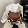 Bolso Pequeño Súper Popular para Mujer 2025 Nuevo Bolso Tote Retro Maillard Bolso Pequeño de Hombro Cruzado Versátil de Alta Gama