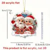 Papá Noel de Navidad da la bienvenida a 2026 Colgante de Acrílico Plano 2D para Coche Mochila Decoración Colgante Colgante