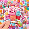 50 pegatinas dulces coloridos paleta postre transfronterizas nuevas personalizadas DIY pegatinas decorativas pegatinas impermeables