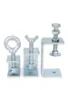 Abrazadera de Hierro Galvanizado Acero al Carbono Clip para Tubería Cuadrada en Forma de U en Forma de C Abrazadera de Fijación Apretable a Mano Clip de Sujeción con Anillo de Elevación