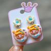 Novos brincos infantis sem furos para orelhas, pingente fofo de desenho animado, presilha de orelha, joia para presente de menina, bebê, princesa