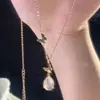 Colar de Lua Ins Estudante Acessível Luxo Nicho Alto Padrão Simples Estilo Frio Banhado a Prata Clavícula Presente de Aniversário para Meninas