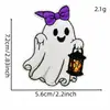 Parches bordados divertidos de Halloween de dibujos animados: diseños de fantasma, calabaza y cachorro, adecuados para ropa y accesorios
