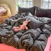 Juego de ropa de cama de verano de cuatro piezas, funda de edredón se vende por separado, sábana individual para cama de dormitorio de estudiante, juego de tres piezas de algodón lavado para una persona