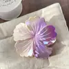 Pinza para el Cabello de Plumeria con Gradiente de Colores Transfronterizo Europeo y Americano con un Estilo de Resort de Alta Gama para Peinados Recogidos, Pinza de Tiburón para el Cabello para Mujer