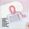 Porta-cartões transparente horizontal da moda para estudantes, cordão para crachá escolar, capa protetora para crachá, porta-cartão IC de comércio exterior no atacado