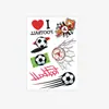 Me encanta el fútbol calcomanía facial simple en inglés ambiente de visualización de la Copa del Mundo calcomanía de tatuaje decorativa