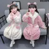 Bata de Noche para Niñas Invierno Niñas Otoño e Invierno Bata de Coral para Niñas Pijamas de Franela para Bebés Ropa de Casa de Princesa