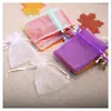 Atacado de fábrica 8*10cm saco de fio liso embalagem de presente para joias saco de fio de organza saco de fio personalizado