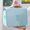 Nuevo bolso de mano de color contrastante, bolsa de almacenamiento separada para cosméticos secos y húmedos, bolsa de viaje portátil de gran capacidad con gancho para lavar.