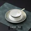 Nuevo Juego de Vajilla para Restaurante de Hotel Estilo Chino Antiguo, Juego Completo de Tazones de Arroz, Platos y Cucharas de Porcelana Ósea, Juego de Cuatro Piezas