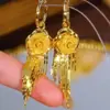 Pendientes de Borla de Rosa de Lujo de Gama Alta con un Colgante Super de Hada, Pendientes de Moda de Gama Alta con Temperamento Antiperdida