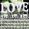 27 letras 8CM de altura ornamentos de letras em inglês de madeira branca e decoração de casamento para casa adereços de tiro &amp;-S
