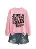 Apenas uma Garota Que Ama Amazon Ebay Estação Independente Moda Casual Divertida Moletom Feminino Outono e Inverno