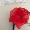 Nian Nian Dulce Fresco Color Caramelo Organza Estilo Coreano Anillo para el Pelo de Intestino Grande Goma para el Pelo