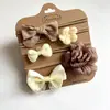Banda para el cabello para niños europeos y americanos de Amazon, juego de 5 piezas, diadema delgada de nailon con lazo, banda para el cabello de bebé, accesorios para el cabello de bebé, anillo para el cabello