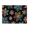 Venda Quente Transfronteiriça Jogo Americano de Mesa Isolamento Térmico para Mesa Decoração de Atmosfera de Natal Americano Floco de Neve Festival Jantar Ocidental Tapete Personalizado