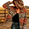 Nueva Chaqueta Corta de Mezclilla de Algodón Transfronteriza Otoño e Invierno Estampado Digital 3D Moda Personalidad Top Delgado Mujer