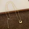 Collar largo geométrico francés, una pieza de alta gama y lujosa, nueva colección 2026, una popular cadena para la clavícula con un diseño único