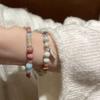 Dopamina no Prato de Estudante Brincar Pulseira de Pedra Shoushan Design de Nicho Pulseira de Contas para Namorada Celebridade da Internet Presente Retrô