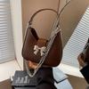 Bolsa de Crowdsourcing de Alto Padrão Sense para Poucas Pessoas Feminina 2024 Nova de Verão Versátil Moda Corrente Bolsa Transversal Portátil Pequena para Trabalho
