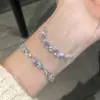 Juego de Collar y Pulsera de Flor de Glicina S925 al por Mayor, Diseño de Lujo Ligero, Estilo Suave de Nicho, Forma Floral