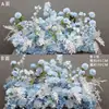 Novo estilo casamento grande estilo arranjo de chão flor simulação flor de seda produto acabado decoração arranjo de flor de eucalipto guia de caminho de palco T arte floral de casamento