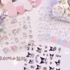 Pegatinas Transparentes Estilo Caricatura Japonesa Hello Kitty Decoración de Diario DIY Pegatinas Impermeables Pegatinas de Material Kuromi