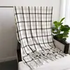 2024 Novo Imitação de Cashmere Xadrez Quente Xale Cachecol Unisex Outono e Inverno Moda All-match Cachecol Borla