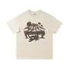 25Fw Passarela Espacial Espuma Estampada Rua Alta Solta Gola Redonda Par de Camiseta de Manga Curta Verão