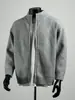 Cárdigan retro de color liso estilo japonés con cuello alto, un suéter para hombre simple y moderno para otoño e invierno, una capa base casual y holgada que combina con todo