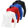 Conjunto de 4 Piezas de Ropa Compresa Transfronteriza de Secado Rápido para Hombre Camiseta de Capa Base de Alta Elasticidad Protección Solar para Pesca Ropa Térmica para Entrenamiento