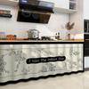 Cortina protectora para alacena de cocina estilo americano, cortina de puerta impermeable y a prueba de humo, riel deslizante sin perforaciones, organizador de artículos diversos, zapatero, cortina para cubrir fealdad