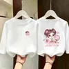 Camiseta de manga larga para niña, nuevo modelo otoño 2026, camiseta básica de algodón puro para niñas, top de cuello redondo para niños mayores