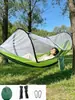 Rede de Dormir ao Ar Livre Anti-Mosquito Abertura Rápida com Mosquiteiro Acampamento Acampamento Portátil Abertura Rápida Balanço de Nylon Pátio Viagem Rede de Cama