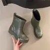 Botas de Lluvia de Moda Transfronterizas para Mujer, Caña Corta, Estilo Japonés y Coreano, Versátiles, Zapatos de Agua Cómodos, Zapatos de Goma Antideslizantes para Cocina, Impermeables, Lavado de Autos