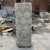 Poste de cavalo de amarração de pedra escultura em pedra nuvem auspiciosa pilar nuvem pilar de pedra de jade branco Han poste de cavalo de amarração vaso de flores base estilo chinês antigo pedra empilhada De Zhu