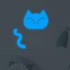 Novo YG31 Personalidade Sticker Luminous Cool Kitten Três cores Switch Sticker Home Wall Decoração Adesivo de Parede Autoadesivo