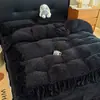 Conjunto de Roupa de Cama Renda Estilo Princesa de Inverno Leite Veludo, Novo 2026 Capa de Edredom Espessa e Quente, Lençol de Cama e Roupa de Cama