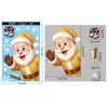 Decoraciones Navideñas Ciervo Dorado Muñeco de Nieve Pegatinas Electrostáticas Suministros para Fiesta Navideña Guirnalda Cálida de Iglú Pegatinas para Ventana