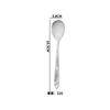 Juego de Cubiertos de Acero Inoxidable, Cuchara Apuntada Engrosada, Cuchara Redonda, Tenedor, Tenedor para Plato Principal de Filete de Hotel Estilo Occidental, Cucharita de Café con Mango Largo