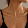 Moda Europea y Americana Transfronterizo Lujo Ligero Set de Collares Más Vendido Cadena de Clavícula Simple de Nicho Joyería Adornos de Comercio Exterior Mujeres