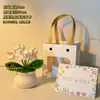 Regalo de cumpleaños para niñas para regalar a mejores amigas, ramo de girasoles para el Festival Qixi, pequeño adorno de coche, decoración de escritorio para el Día del Maestro