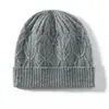 Gorro de 100% Cachemira Pura para Mujer, Cortavientos y Térmico, con Tecnología de Tejido de Trenza, para Otoño e Invierno, Estilo Normcore de Lujo Accesible, Gorro de Lana con Protección para las Orejas