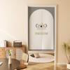 Cortina de Puerta de Viento Crema Partición de Dormitorio Refugio Cortina Colgante Baño Inodoro Privacidad Hogar Sin Perforar Cocina Media Cortina